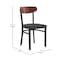 Flash Furniture Black Vinyl Seat Dining Chair with Walnut Wood Back XU-DG6V5BV-WAL-GG - alternate 5